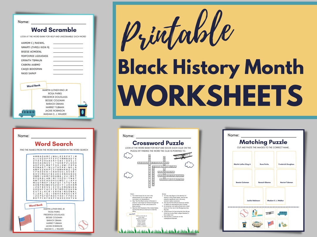 black-history-month-worksheets-instant-digital-download-etsy-finland